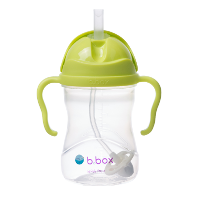 Cana cu pai, 6 luni+, Verde Ananas, 240 ml, B.Box -