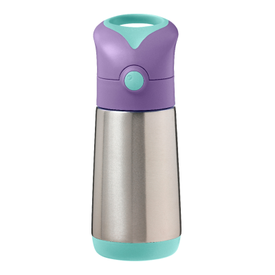 Cana termos cu pai, 12 luni+, Mov/Verde, 350 ml, B.Box -
