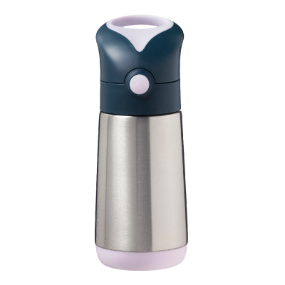 Cana termos cu pai, 12 luni+, Indigo/Roz, 350 ml, B.Box -