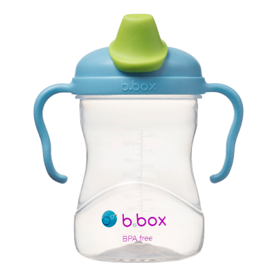Cana de tranzitie cu cioc, +4l, Albastru/Verde, 240 ml, B.box -
