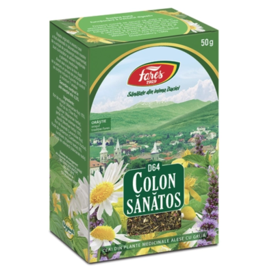 Ceai Colon Sanatos, D64, 50 g, Fares -