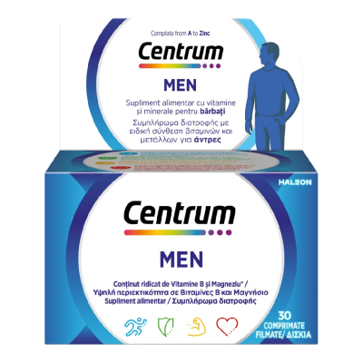 Complet de la A la Z pentru barbati, 30 comprimate, Centrum -