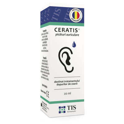Ceratis picaturi auriculare, 20 ml, Tis Farmaceutic -