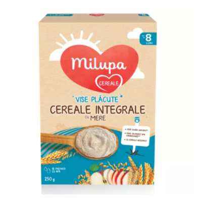 Cereale Integrale cu mere Vise Placute , +8 luni, 250 g, Milupa -