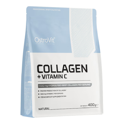 Colagen cu Vitamina C, Natural, 400 g, OstroVit -