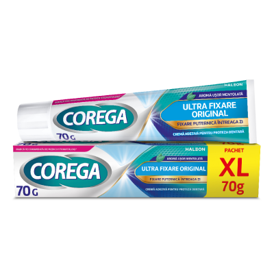 Crema adeziva pentru proteza dentara Ultra Fixare Original, 70 g, Corega -