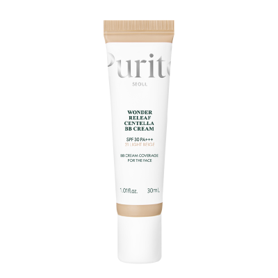 Crema BB multifunctionala cu SPF 30 PA+++, 21 Light Beige, Wonder Releaf Centella, 30 ml, Purito -