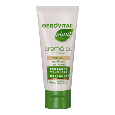 Crema CC nuanta mediu Plant, 30 ml, Gerovital -