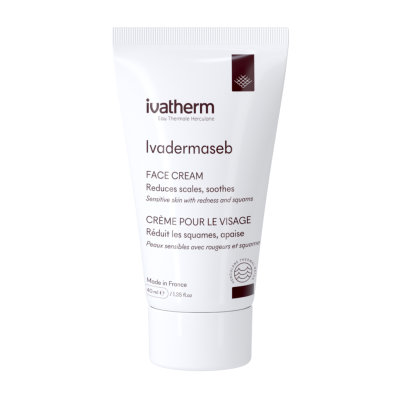 Crema pentru piele sensibila, antiroseata si scuame, Ivadermaseb, 40ml, Ivatherm -
