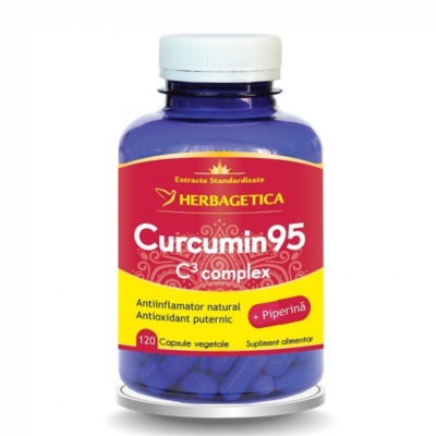 Curcumin 95 C3 complex, 120 capsule, Herbagetica -