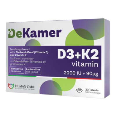 DeKamer D3 + K2, 30 capsule, Human Care -