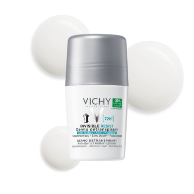 Deodorant Roll-on Invisible Resist 72H, 50 ml, Vichy -