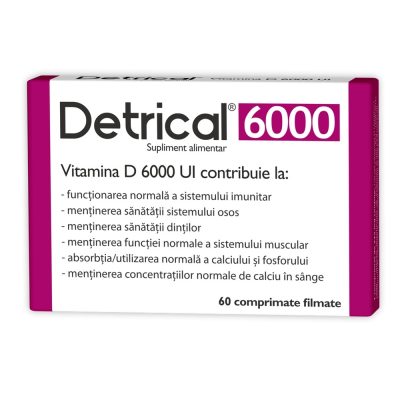 Detrical Vitamina D, 6000 UI, 60 comprimate, Zdrovit -