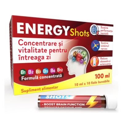 Gelee Royale Energy Shots B Vitamins, 10 fiole, Justin Pharma -