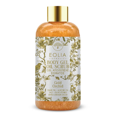 Gel de dus scrub pentru corp, Gold Orhid, 250ml, Eolia -