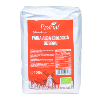 Faina alba de grau bio, tip 700, 1kg, Pronat -