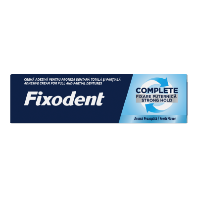 Crema adeziva pentru proteza dentara Complete Strong Hold Fresh, 47 g, Fixodent -