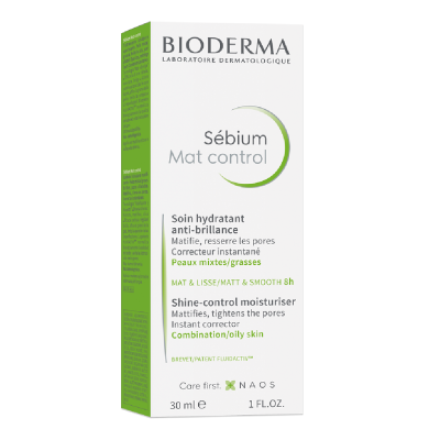 Fluid hidratant matifiant Sebium Mat Control, 30 ml, Bioderma -