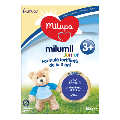 Formula de lapte Milumil Junior, +3 ani, 600 g, Milupa -