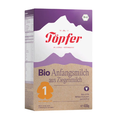 Formula de lapte praf pe baza de lapte de capra Bio 1, 400 g, Topfer -