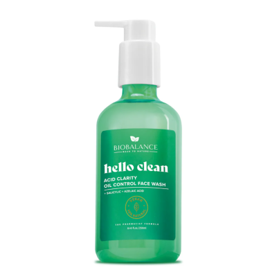 Gel de curatare cu Acid Salicilic + Acid Azelaic Hello Clean Acid Clarity, 250ml, Bio Balance -