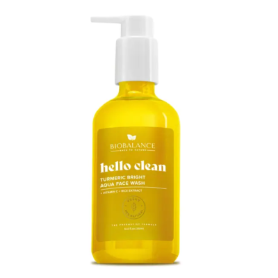 Gel de curatare cu Vitamina C + Extract de orez Turmeric Bright Hello Clean, 250ml, Bio Balance -