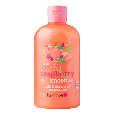 Gel de dus si baie cu aroma de piersica si zmeura, 500ml, Bubble T -