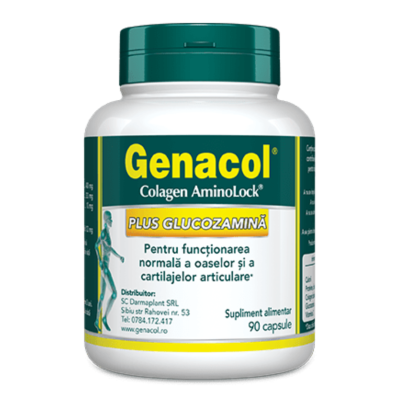 Colagen Plus Glucozamina, 90 capsule, Genacol -
