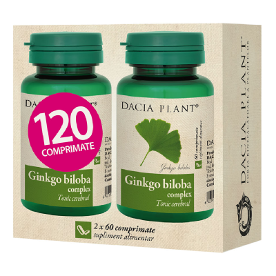 Ginkgo Biloba, 120 comprimate, Dacia Plant -