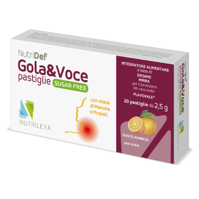 Gola&Voce portocale si miere de Manuka fara zahar NutriDef, 20 dropsuri, Nutrileya -