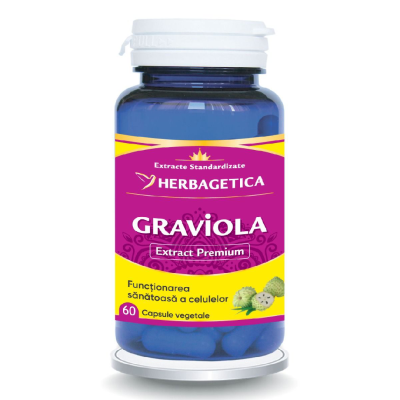 Extract Premium Graviola, 60 capsule, Herbagetica -