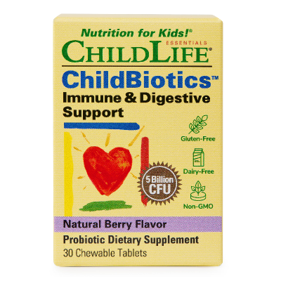 ChildBiotics Immune and Digestive Support Childlife Essentials, 30 tablete masticabile, Secom -