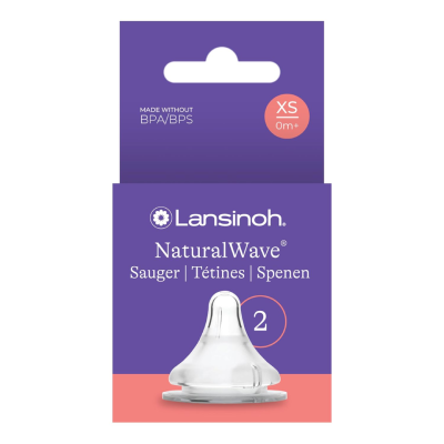 Tetina cu flux lent, XS, 2 bucati, Lansinoh -