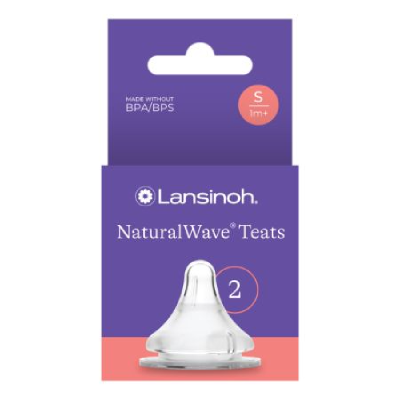 Tetina cu flux lent, 2 bucati, Lansinoh -