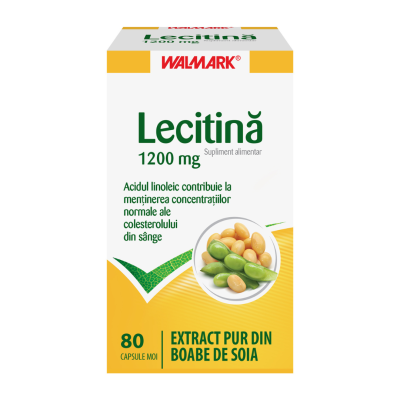 Lecitina 1200 mg, 80 capsule, Walmark -