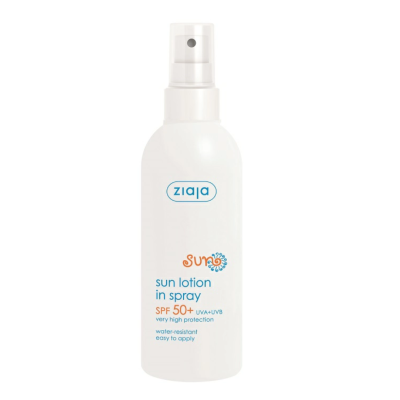 Lotiune spray hidratanta rezistenta la apa SPF 50+, 170 ml, Ziaja -
