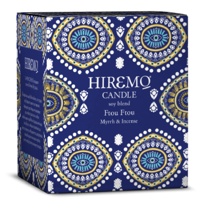 Lumanare din ceara de soia Ftou Ftou Hiremo, 250 ml, Eolia -