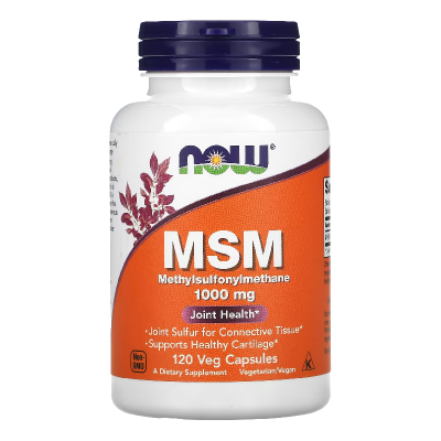 Metilsulfonilmetan M.S.M., 1.000 mg, 120 capsule vegetale, Now Foods -