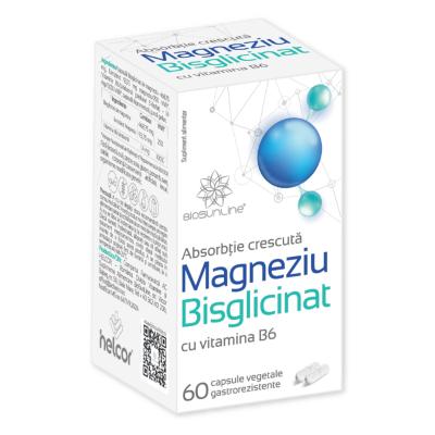 Magneziu Bisglicinat, 60 capsule, Helcor -