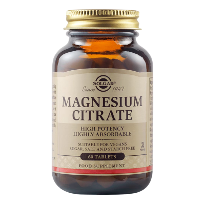 Citrat de magneziu 200mg, 60 tablete, Solgar -