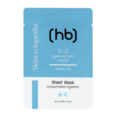 Masca de fata tip servetel cu acid hialuronic si vitamina B5, 20ml, Skincyclopedia -