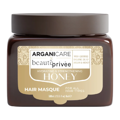 Masca hidratanta si fortifianta pentru par, Honey, Beaute privee, 500 ml, Arganicare -