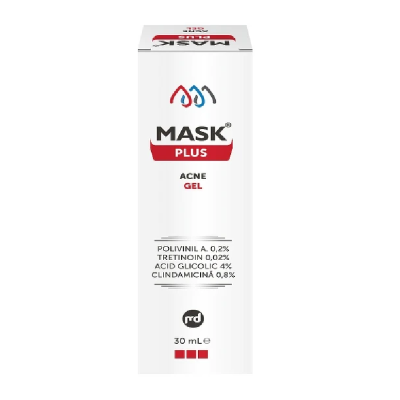 Gel pentru tratamentul acneei inflamatorii Mask Plus, 30 ml, Meditrina -