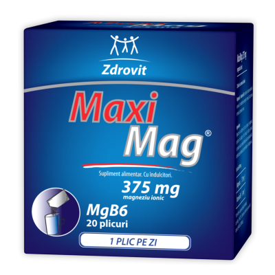 MaxiMag, 375mg, 20 plicuri, Zdrovit -