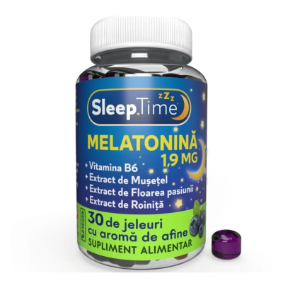 Melatonina Sleep Time 1,9 mg, 30 jeleuri, Justin Pharma -