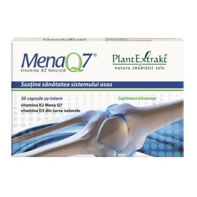 Mena Q7 vitamina K2 naturala, 30 capsule, PlantExtrakt -