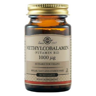 Metilcobalamina Vitamina B12 1000 μg, 30 tablete, Solgar -
