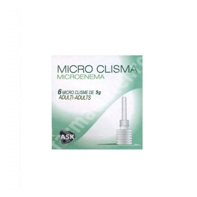 Microclisma pentru adulti Microenema, 6 flacoane, Amc Pharma Solutions -