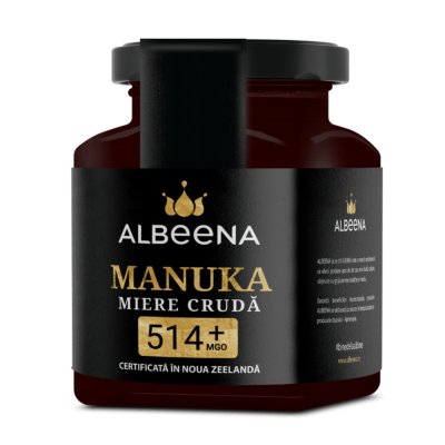 Miere de Manuka cruda, MGO 514+, 200 g, Albeena -