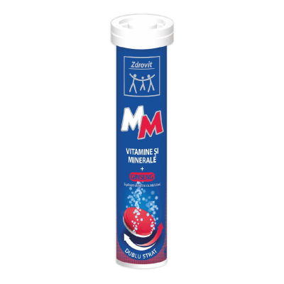 Vitamine si minerale + Ginseng, 24 comprimate efervescente, Zdrovit -